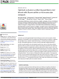 Cover page: Optimal occlusion uniformly partitions red blood cells fluxes within a microvascular network