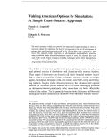 Cover page: Valuing American Options by Simulation: A Simple Least-Squares Approach