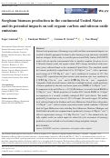 Cover page: Sorghum biomass production in the continental United States and its potential impacts on soil organic carbon and nitrous oxide emissions