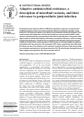 Cover page: Adaptive antimicrobial resistance, a description of microbial variants, and their relevance to periprosthetic joint infection