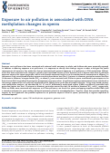 Cover page: Exposure to air pollution is associated with DNA methylation changes in sperm.