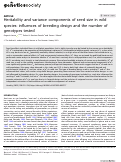 Cover page: Heritability and variance components of seed size in wild species: influences of breeding design and the number of genotypes tested.