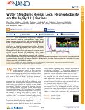 Cover page: Water Structures Reveal Local Hydrophobicity on the In2O3(111) Surface.