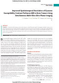 Cover page: Improved Spatiotemporal Resolution of Dynamic Susceptibility Contrast Perfusion MRI in Brain Tumors Using Simultaneous Multi-Slice Echo-Planar Imaging