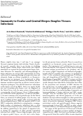 Cover page: Immunity to Ocular and Genital Herpes Simplex Viruses Infections