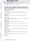 Cover page: Association of Social Networks and Physical Activity in South Asians: The Mediators of Atherosclerosis in South Asians Living in America Cohort Study.