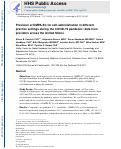 Cover page: Provision of DMPA-SC for self-administration in different practice settings during the COVID-19 pandemic: Data from providers across the United States.