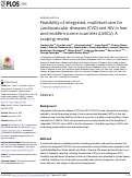 Cover page: Feasibility of integrated, multilevel care for cardiovascular diseases (CVD) and HIV in low- and middle-income countries (LMICs): A scoping review.