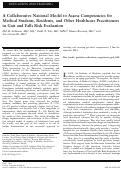 Cover page: A Collaborative National Model to Assess Competencies for Medical Students, Residents, and Other Healthcare Practitioners in Gait and Falls Risk Evaluation