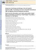 Cover page: Advances in the biology and therapy of chronic myeloid leukemia: proceedings from the 6th Post-ASH International Chronic Myeloid Leukemia and Myeloproliferative Neoplasms Workshop.