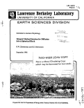 Cover page: Integral Method Solution for Diffusion into a Spherical Block