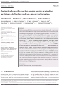 Cover page: Anatomically specific reactive oxygen species production participates in Marfan syndrome aneurysm formation