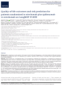 Cover page: Quality-of-life outcomes and risk prediction for patients randomized to nivolumab plus ipilimumab vs nivolumab on LungMAP-S1400I.