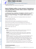 Cover page: Impact of diabetes mellitus on acute outcomes of percutaneous coronary intervention in chronic total occlusions: insights from a US multicentre registry