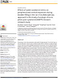 Cover page: Effects of water avoidance stress on peripheral and central responses during bladder filling in the rat: A multidisciplinary approach to the study of urologic chronic pelvic pain syndrome (MAPP) research network study