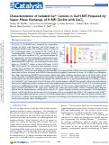 Cover page: Characterization of Isolated Ga3+ Cations in Ga/H-MFI Prepared by Vapor-Phase Exchange of H‑MFI Zeolite with GaCl3