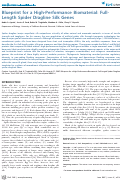 Cover page: Blueprint for a high-performance biomaterial: full-length spider dragline silk genes.