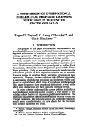 Cover page: A Comparison of International Intellectual Property Licensing Guidelines in the United States and Japan