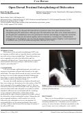 Cover page: Open Dorsal Proximal Interphalangeal Dislocation