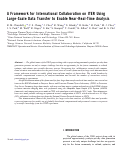 Cover page: A Framework for International Collaboration on ITER Using Large-Scale Data Transfer to Enable Near-Real-Time Analysis