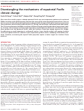 Cover page: Disentangling the mechanisms of equatorial Pacific climate change