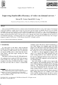 Cover page: Improving bandwidth efficiency of video-on-demand servers1This extends work previously reported at Sixth International Conference on Computer Communications and Networks [3].1