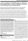 Cover page: A Path to Qualification of PET/MRI Scanners for Multicenter Brain Imaging Studies: Evaluation of MRI-Based Attenuation Correction Methods Using a Patient Phantom