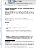 Cover page: Cochlear Ossification After Vestibular Schwannoma Surgery: A Temporal Bone Study.