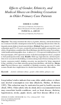 Cover page: Effects of Gender, Ethnicity, and Medical Illness on Drinking Cessation in Older Primary Care Patients