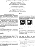 Cover page: Spatial Exploration Patterns and Navigation Efficiency