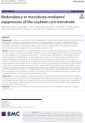 Cover page: Redundancy in microbiota-mediated suppression of the soybean cyst nematode