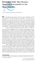 Cover page: Introduction: New Filipino American Scholarship on the Marcos Era