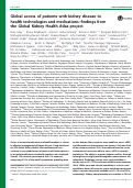 Cover page: Global access of patients with kidney disease to health technologies and medications: findings from the Global Kidney Health Atlas project