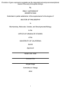 Cover page: Evolution of gene expression regulation at the transcriptional and post-transcriptional levels in the early Drosophila embryo