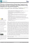 Cover page: Prediction of Intraparenchymal Hemorrhage Progression and Neurologic Outcome in Traumatic Brain Injury Patients Using Radiomics Score and Clinical Parameters