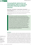 Cover page: Parasympathetic dysfunction and antiarrhythmic effect of vagal nerve stimulation following myocardial infarction