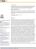 Cover page: Long-term use of cover crops and no-till shift soil microbial community life strategies in agricultural soil