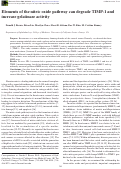 Cover page: Elements of the nitric oxide pathway can degrade TIMP-1 and increase gelatinase activity.