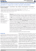 Cover page: Development of Fetal Movement between 26 and 36-Weeks' Gestation in Response to Vibro-Acoustic Stimulation