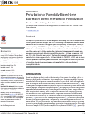 Cover page: Perturbation of Parentally Biased Gene Expression during Interspecific Hybridization