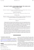 Cover page: Interannual variability in North Atlantic weather: Data analysis and a quasi-geostrophic model