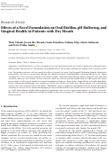 Cover page: Effects of a Novel Formulation on Oral Biofilm, pH Buffering, and Gingival Health in Patients with Dry Mouth