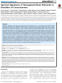 Cover page: Spectral Signatures of Reorganised Brain Networks in Disorders of Consciousness