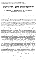 Cover page: Effects of Absolute Proximity Between Landmark and Platform in a Virtual Morris Pool Task with Humans