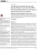 Cover page: Circulating Extracellular Vesicles with Specific Proteome and Liver MicroRNAs Are Potential Biomarkers for Liver Injury in Experimental Fatty Liver Disease