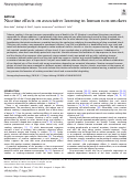 Cover page: Nicotine effects on associative learning in human non-smokers.