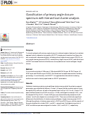 Cover page: Classification of primary angle closure spectrum with hierarchical cluster analysis