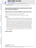 Cover page: Lipid and Protein Transfer between Nanolipoprotein Particles and Supported Lipid Bilayers