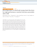 Cover page: Reconfiguration of interfacial energy band structure for high-performance inverted structure perovskite solar cells