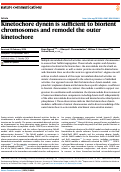 Cover page: Kinetochore dynein is sufficient to biorient chromosomes and remodel the outer kinetochore.